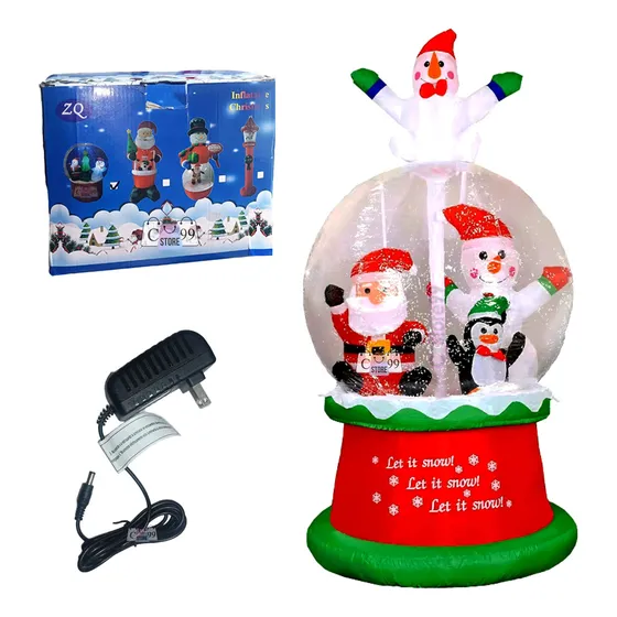 Globo Inflable Navideño Papa Noel Decoración De Navidad