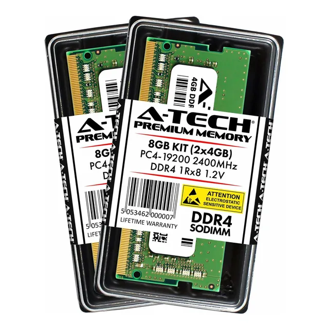 Memoria Ram 8gb (2x4gb) Ddr4 2400mhz Pc4-19200 Sodimm A-tech