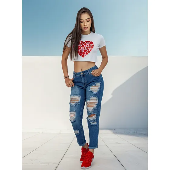 Jean Boyfriend De Mujer Diseño Exclusivo De Alta Calidad