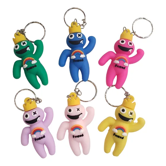 Llaveros De Goma Rainbow Friends X 12 Unidades