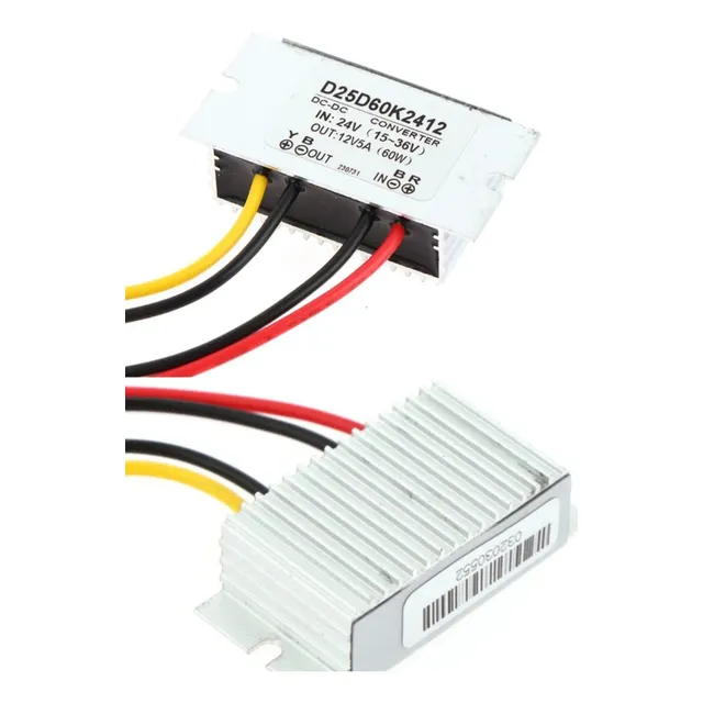 Convertidor De Voltaje Step Down Dc 24v A 12v 5a 60w 5 Pzas.