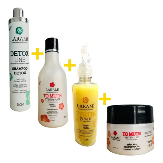 Kit Detox + Cistina + Shampoo + Máscara Larami