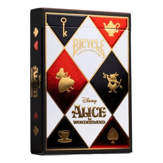 Baraja Alice In Wonderland - Bicycle Disney Naipe Premium Reverso Blanco Idioma Inglés