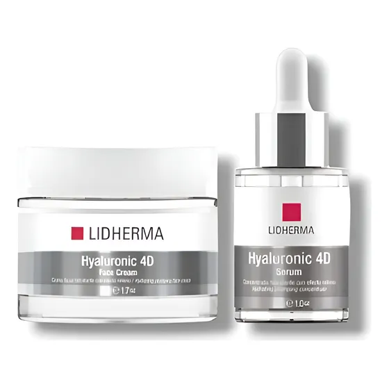 Kit Hyaluronic 4d Face Cream + Serum Hialuronico Lidherma