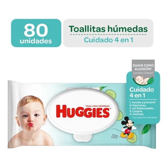 Toallas Huggies One & Done X 80