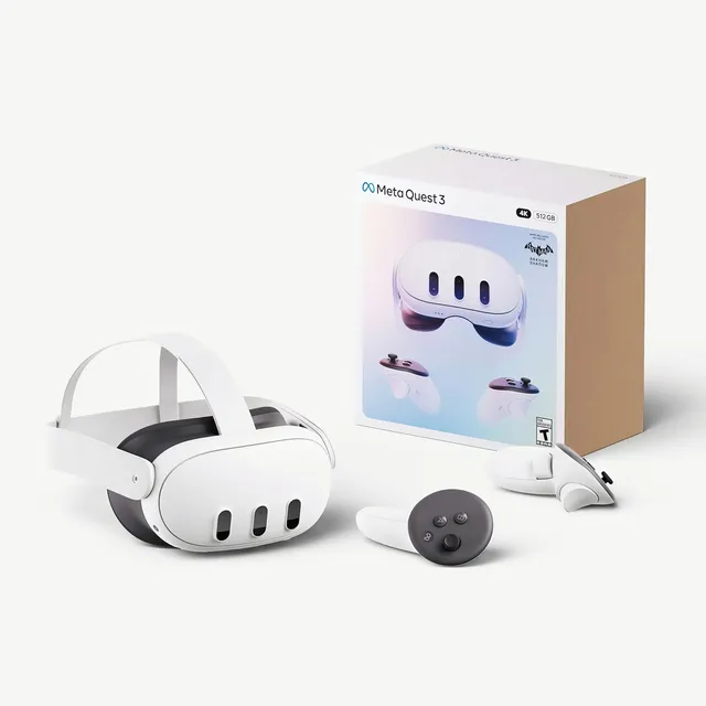 Meta oculus quest 3 arkham shadow 512gb 4k lente de realidad virtual blanco