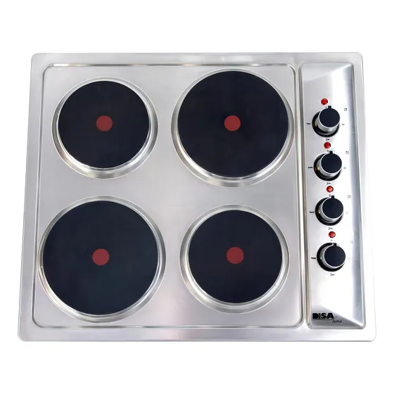 Estufa Eléctrica - Disa Home Pael-04 Color Plateado - 4 Hornallas