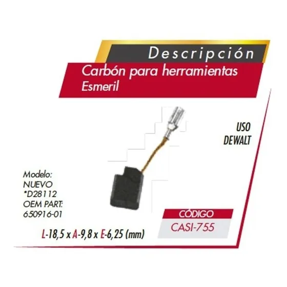 Carbon Esmeril 4 1/2 Dewalt D28112 (par)  