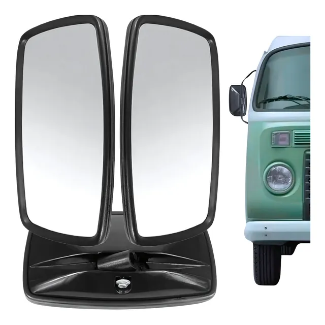 Par Espelho Retrovisor Universal Pequeno Kombi Caminhão F100