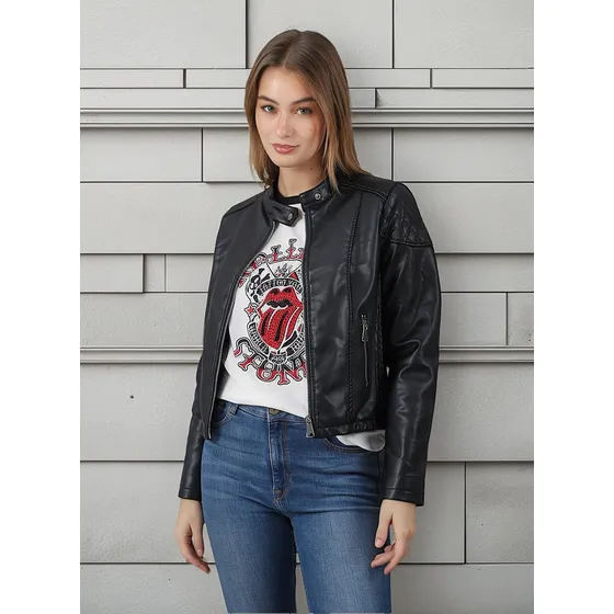 Campera Premium Nashville Ecocuero C/ Bolsillos Gu78306