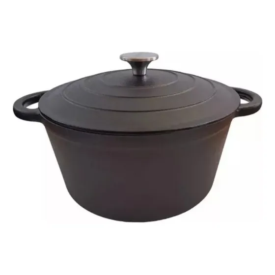 Olla Hierro Fundido Tapa 28cm Fundicion Horno Cacerola 6 L