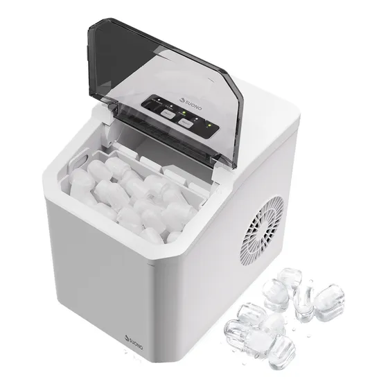 Maquina Fabricadora De Hielo 1.3 Lts. 2 Medidas 110 W Color Blanco