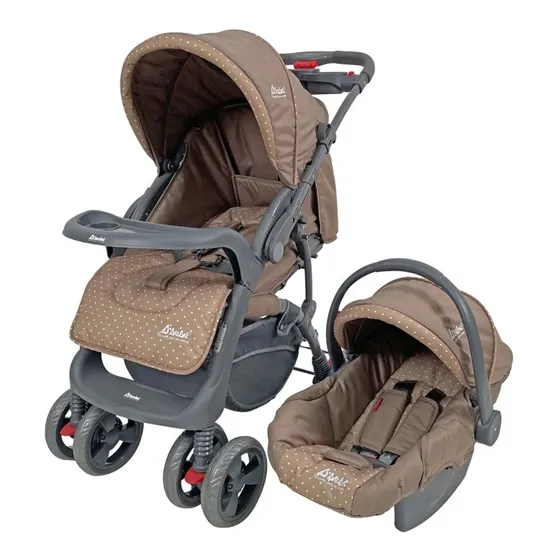 Carriola De Paseo Travel System D'bebé Aventura Khaki Con Chasis Color Gris Oscuro