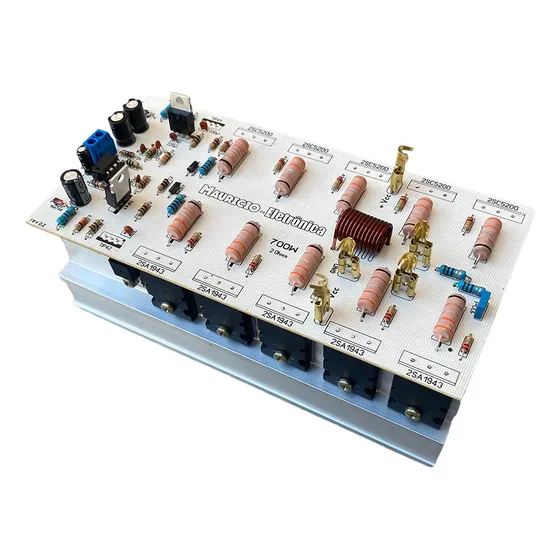 Placa Montada Amplificador  700w Completa  Com Dissipador