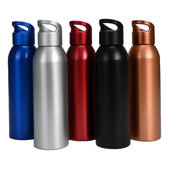 Botella Deportiva De Aluminio De 650 Cc Metálica