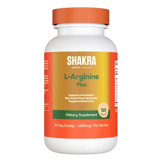 Shakra L-Arginine Plus 1280mg 120 Cápsulas Sabor Natural