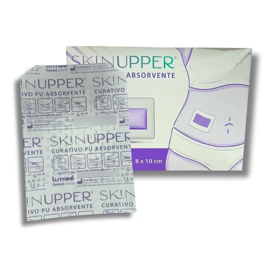 Curativo Pu Absorvente Pós Operatório 8cm X 10cm Skinupper