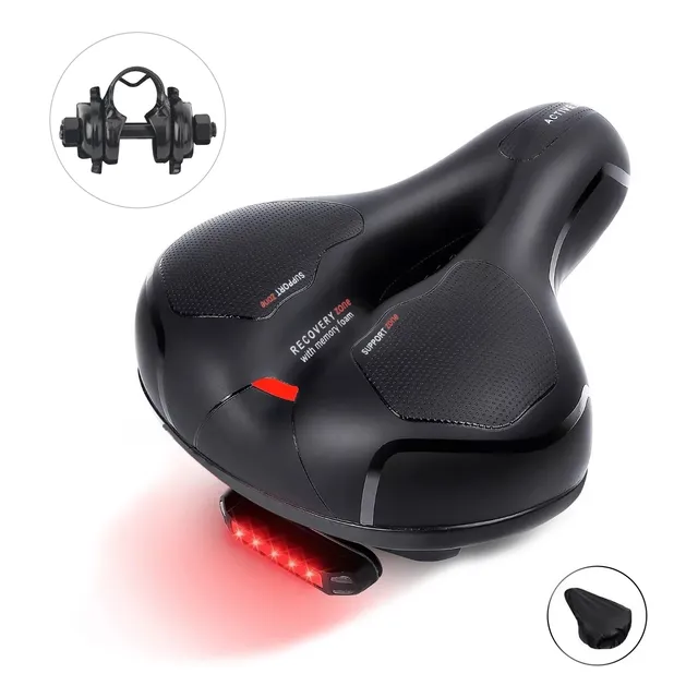 Asiento De Bicicleta Cómodo Con Cojín Suave Con Luz Trasera