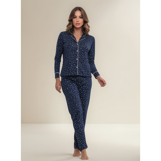 Pijama Americano Feminino Com Gola E Botões Amamentação Pijama Americano Feminino Com Gola E Botões Amamentação