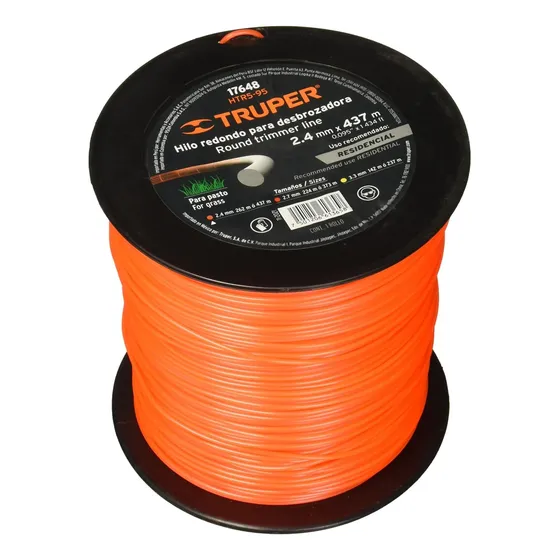 Carrete De 437m De Hilo 2.4mm  Desmalezadora Truper