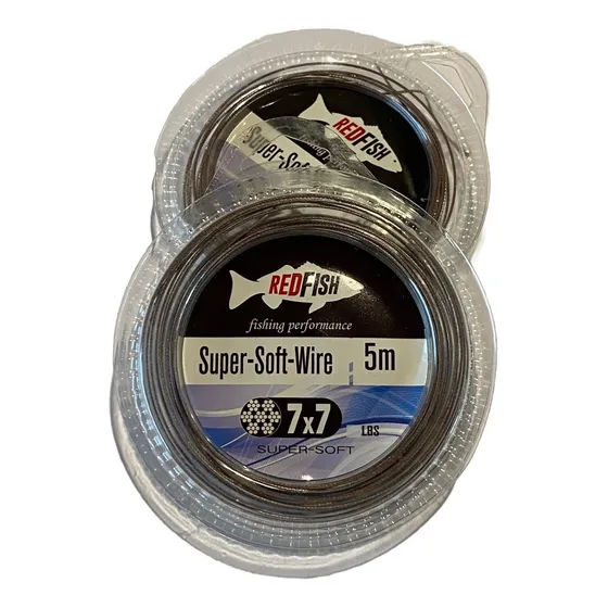 Cable Acero Leader Redfish 7x7 Anudable Camo 5mts 40/50 Lbs