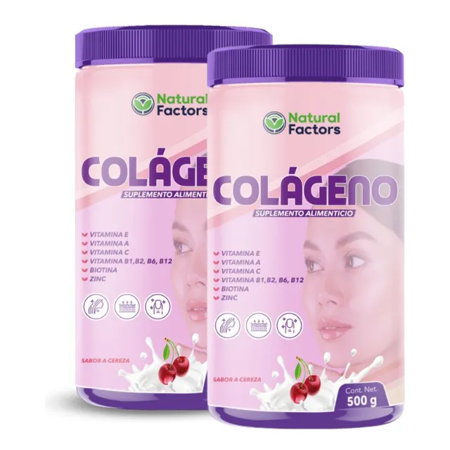 Promo X2 Natural Factors Colágeno Hidrolizado 500g Polvo