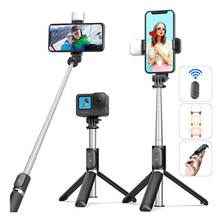 Trípode Selfie Stick Bluetooth 3 Tonos Con Flash 3 En 1 Trípode Selfie Stick Bluetooth 3 Tonos Con Flash 3 En 1
