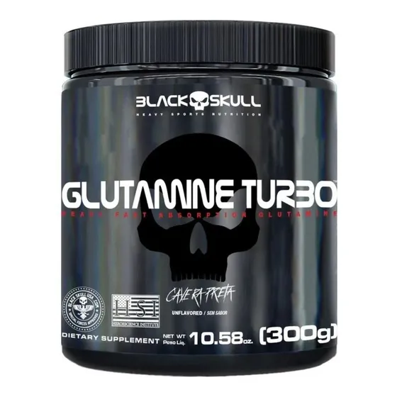 Glutamine Turbo Caveira Preta - Glutamina - 300g