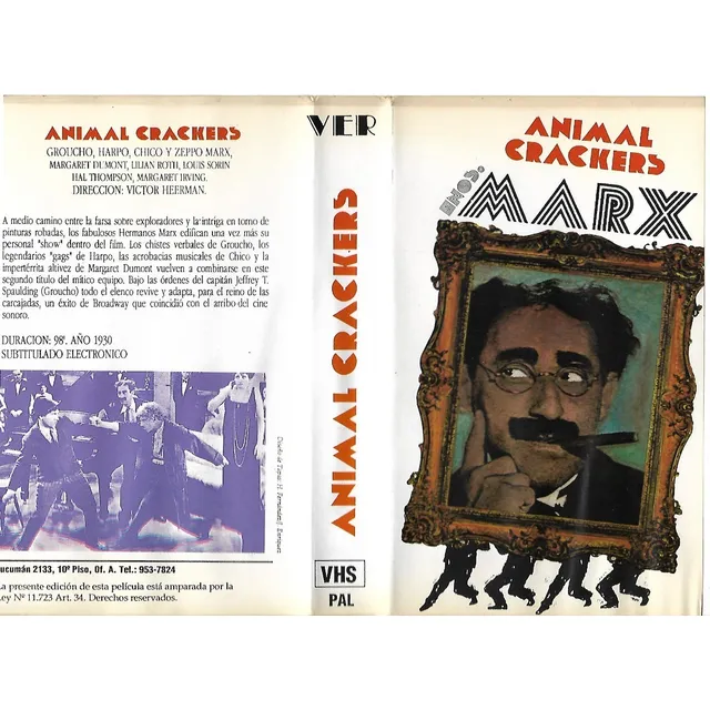 Los Hermanos Marx Vhs Animal Crackers The Marx Brothers