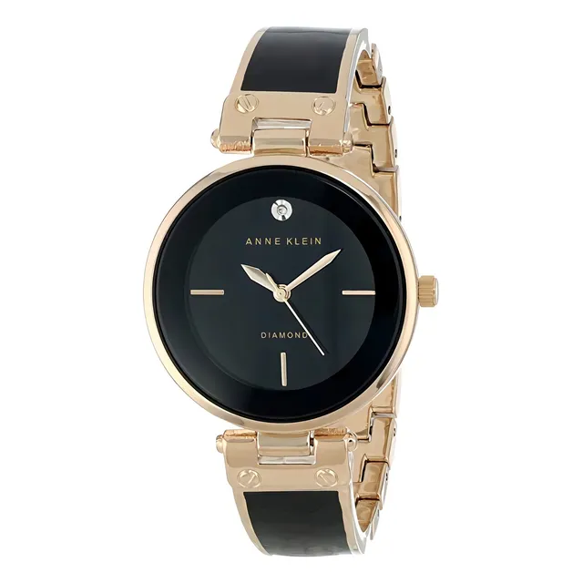 Anne Klein | Reloj Mujer | Ak/1414bkgb | Original Color de la correa Negro/Dorado Color del bisel Negro Color del fondo Negro