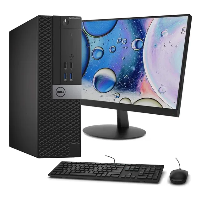 Dell Pc Optiplex 7040 Sff I5-6500t 16gb Ram 256gb Ssd 24 Lcd