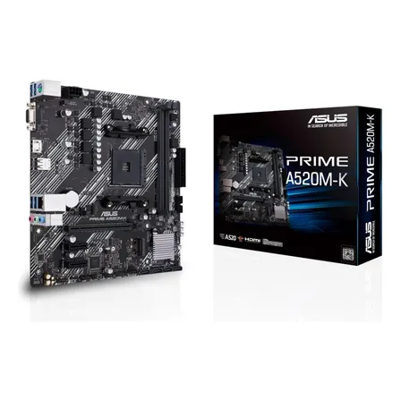 Placa Madre Asus Prime A520m-k, Am4, Actualizada Ryzen 5000
