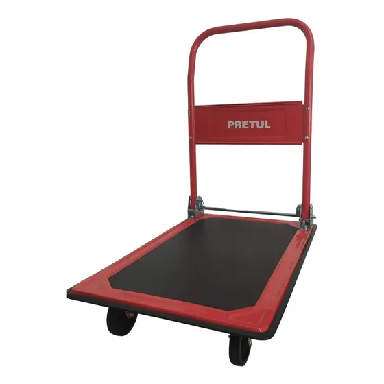 Carrito Plegable Pretul  150kg Carga Rojo