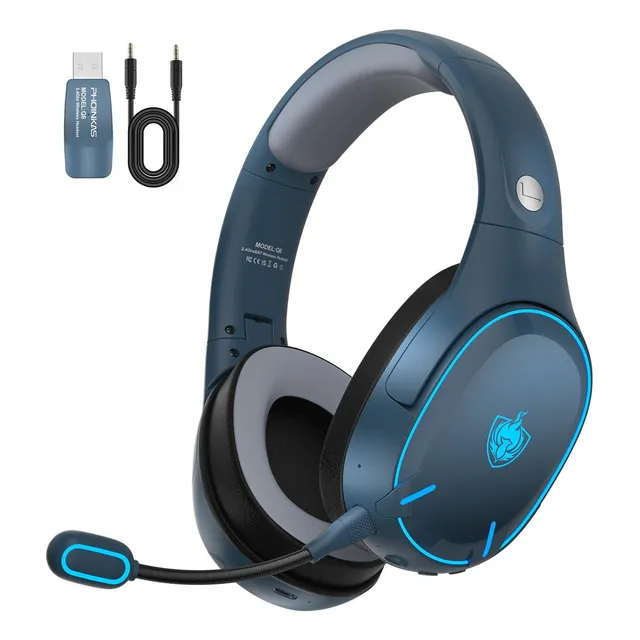 Auricular Inalámbrico Bluetooth Y 2.4 Ghz Phoinikas Q6 Color Azul
