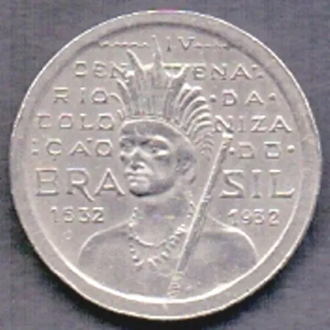 100   Réis  1932 -  Colonização - Índio  ------------- =135=