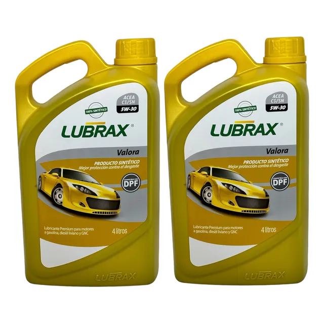Aceite 5w30 Lubrax Valora 4l Sintetico Dpf Diesel Bencina X2