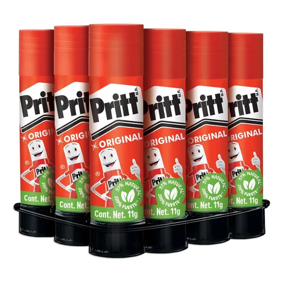 Pegamento En Barra Pritt 11gr Paquete Con 12pz