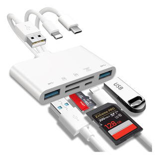 Lector De Tarjetas De Memoria 5en1, Adaptador Otg Usb Y Lector De Tarjetas De Memoria 5en1, Adaptador Otg Usb Y
