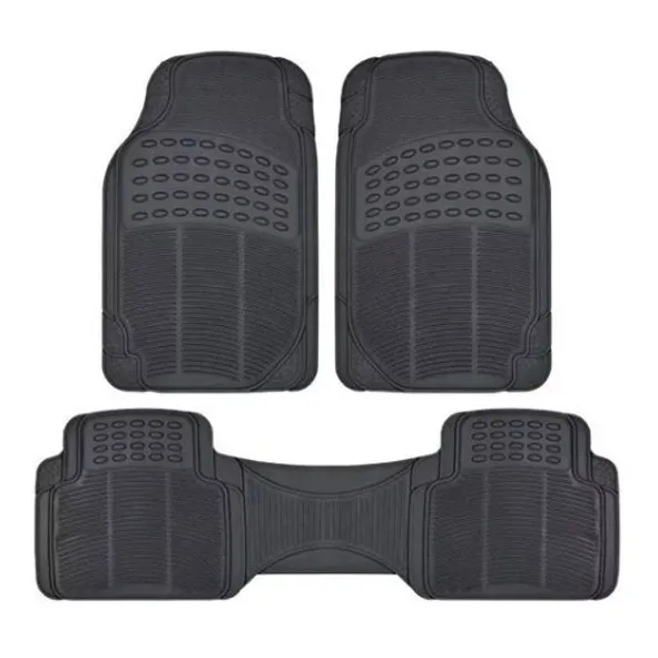 Cubre Alfombra Goma Pesada Universal 3 Piezas Auto Camioneta