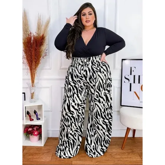 Pantalones Palazzo Talla Plus