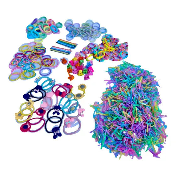 Set Colitas Moñas Bandas Elasticas Pinzas 8 Estilos