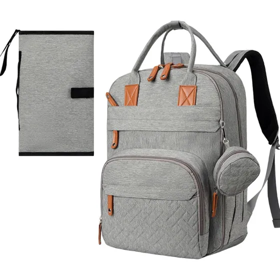 Bolso Mochila Maternal Con Cambiador, Estuche, Correas Y Usb