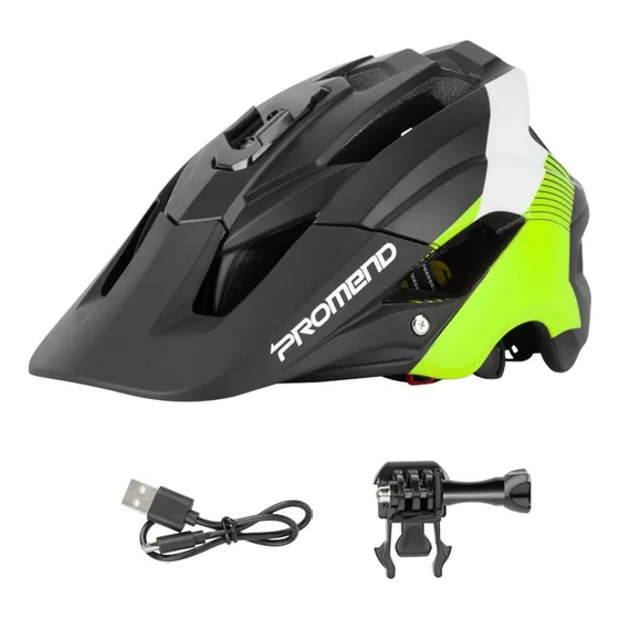 Casco Deportivo Todoterreno Con Luz Trasera/base Para Cámara