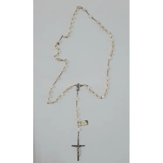 Rosario De Nácar Italiano De 6 X 10 Mm  Casamiento- Comunión