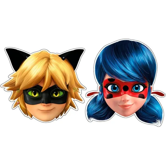 Antifaz Lady Bug X10 Miraculous Personajes Cumpleaños Dibuji