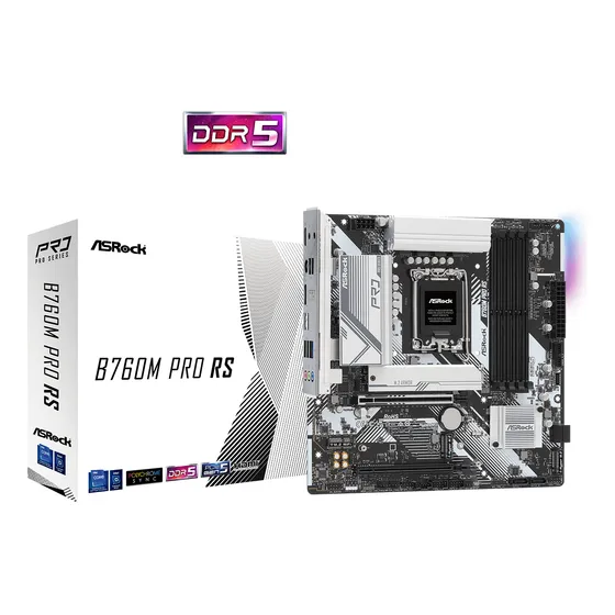 Asrock B760m Pro Rs Motherboard Ddr5 14th 13th 12th Lga1700
