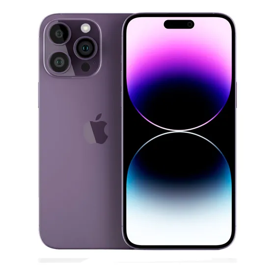 Apple Iphone 14 Pro 256 Gb Morado Estético De 9 Batería De 80-99% Grado A Esim Morado Oscuro (Reacondicionado)