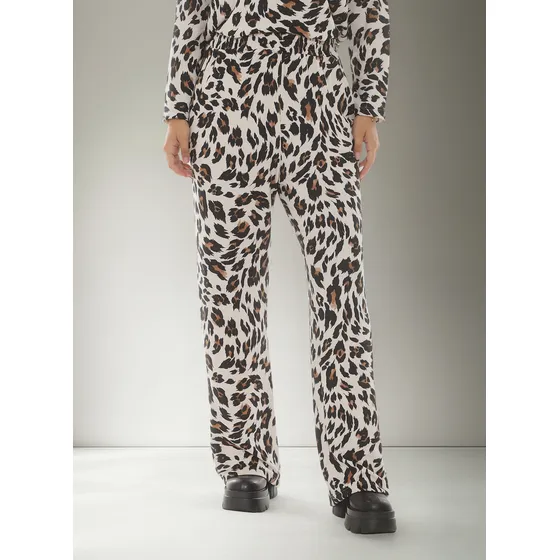 Pantalón Palazo De Lanilla Print Daniela Mujer . .