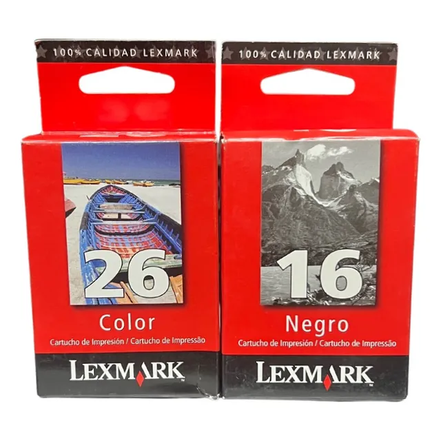 Paq 2 Pzas Cartucho Lexmark 16 Negro / 26 Tricolor