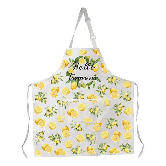 Delantal Cocina Diseño Limon Regalo Para Amante Fruta Flor